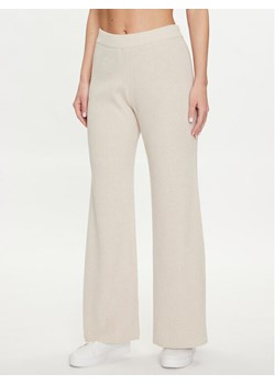 Pangaia Spodnie dzianinowe Recycled Cashmere Beżowy Regular Fit ze sklepu MODIVO w kategorii Spodnie damskie - zdjęcie 182741581