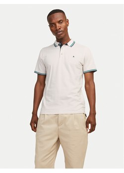 Jack&Jones Polo Paulos 12136668 Beżowy Slim Fit ze sklepu MODIVO w kategorii T-shirty męskie - zdjęcie 182741612