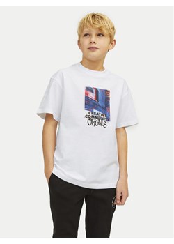 Jack&Jones Junior T-Shirt Bushwick Blur 12263146 Biały Relaxed Fit ze sklepu MODIVO w kategorii T-shirty chłopięce - zdjęcie 182741683