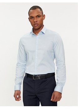 Calvin Klein Koszula Micro Dot K10K112884 Błękitny Slim Fit ze sklepu MODIVO w kategorii Koszule męskie - zdjęcie 182741712
