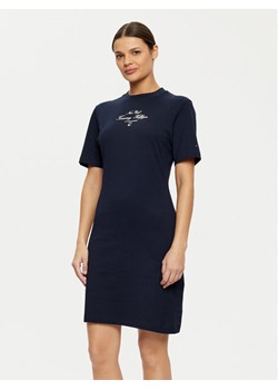 Tommy Hilfiger Sukienka codzienna Short Sleeve Short Dress WW0WW43830 Granatowy Slim Fit ze sklepu MODIVO w kategorii Sukienki - zdjęcie 182741763