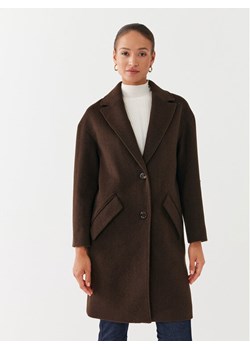 Guess Płaszcz wełniany Elly W2BL0H WEWU0 Brązowy Relaxed Fit ze sklepu MODIVO w kategorii Płaszcze damskie - zdjęcie 182741790