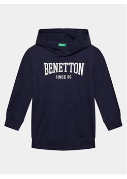 United Colors Of Benetton Bluza 3BC1C203H Granatowy Regular Fit ze sklepu MODIVO w kategorii Bluzy chłopięce - zdjęcie 182741961