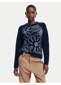 Desigual Sweter Cambridge 24WWJF68 Granatowy Regular Fit ze sklepu MODIVO w kategorii Swetry damskie - zdjęcie 182741993