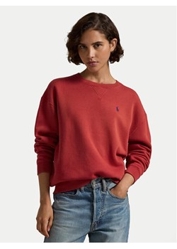 Polo Ralph Lauren Bluza 211943006016 Czerwony Relaxed Fit ze sklepu MODIVO w kategorii Bluzy damskie - zdjęcie 182742054