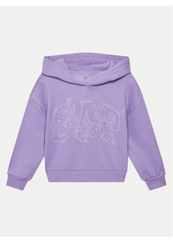 Gap Bluza 741401-02 Fioletowy Relaxed Fit ze sklepu MODIVO w kategorii Bluzy dziewczęce - zdjęcie 182742323
