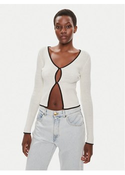 Brave Soul Kardigan LKC-273SASHAD Biały Slim Fit ze sklepu MODIVO w kategorii Swetry damskie - zdjęcie 182742551
