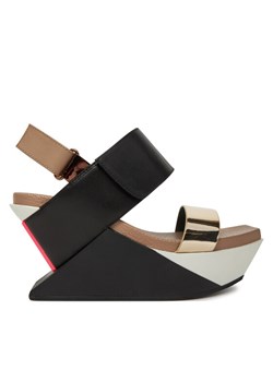 United Nude Sandały Delta Wedge Sandal 1041389316 Czarny ze sklepu MODIVO w kategorii Sandały damskie - zdjęcie 182742843