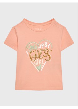 Guess T-Shirt A3GI01 K6YW1 Różowy Regular Fit ze sklepu MODIVO w kategorii Koszulki niemowlęce - zdjęcie 182742950
