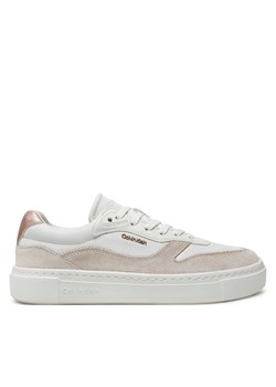 Calvin Klein Sneakersy Cupsole Lace Up W/Ml Mix M HW0HW02114 Biały ze sklepu MODIVO w kategorii Buty sportowe damskie - zdjęcie 182743333
