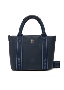 Tommy Hilfiger Torebka Th Logotape Mini Tote AW0AW17201 Granatowy ze sklepu MODIVO w kategorii Torebki damskie - zdjęcie 182743522