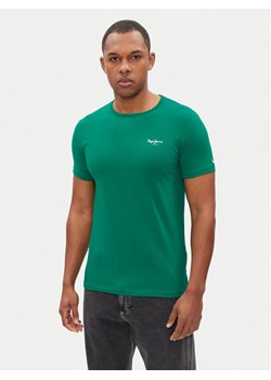 Pepe Jeans T-Shirt Original Basic PM508212 Zielony Slim Fit ze sklepu MODIVO w kategorii T-shirty męskie - zdjęcie 182743813