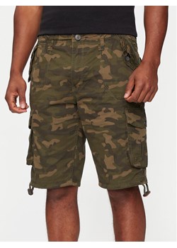 Brave Soul Szorty materiałowe MSRT-GEORGECAMOK Khaki Straight Fit ze sklepu MODIVO w kategorii Spodenki męskie - zdjęcie 182743914
