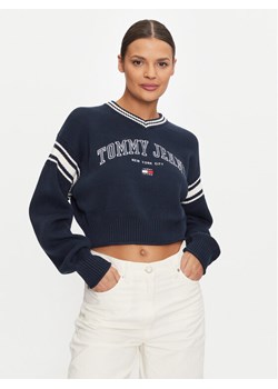 Tommy Jeans Sweter Varsity DW0DW18692 Granatowy Relaxed Fit ze sklepu MODIVO w kategorii Swetry damskie - zdjęcie 182743920