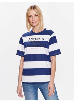 United Colors Of Benetton T-Shirt 35U4D103E Granatowy Relaxed Fit ze sklepu MODIVO w kategorii Bluzki damskie - zdjęcie 182743980