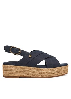 Tommy Hilfiger Espadryle Denim Espadrille Platform Sandal FW0FW08669 Granatowy ze sklepu MODIVO w kategorii Espadryle damskie - zdjęcie 182744013