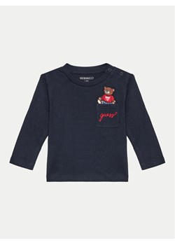 Guess Bluzka I4BI00 I3Z13 Granatowy Regular Fit ze sklepu MODIVO w kategorii Kaftaniki i bluzki - zdjęcie 182744081