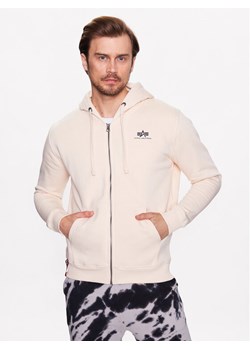 Alpha Industries Bluza Basic Zip 118342 Beżowy Regular Fit ze sklepu MODIVO w kategorii Bluzy męskie - zdjęcie 182744162