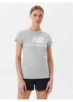 New Balance T-Shirt Essentials Stacked Logo Tee WT91546 Szary Athletic Fit ze sklepu MODIVO w kategorii Bluzki damskie - zdjęcie 182744164