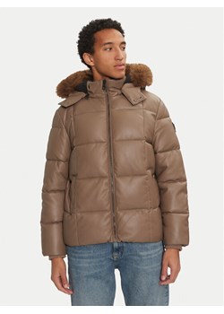Guess Kurtka z imitacji skóry M4BL33 WGJB0 Brązowy Regular Fit ze sklepu MODIVO w kategorii Kurtki męskie - zdjęcie 182744353