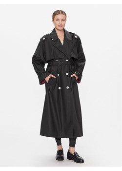 Tommy Hilfiger Trencz WW0WW40483 Czarny Oversize ze sklepu MODIVO w kategorii Płaszcze damskie - zdjęcie 182744413