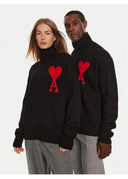 AMI PARIS Golf BFUKS402018 Czarny Regular Fit ze sklepu MODIVO w kategorii Swetry męskie - zdjęcie 182744533