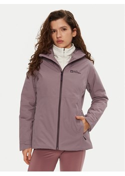 Jack Wolfskin Kurtka przeciwdeszczowa Wisper Ins A61893 Fioletowy Regular Fit ze sklepu MODIVO w kategorii Kurtki damskie - zdjęcie 182744573