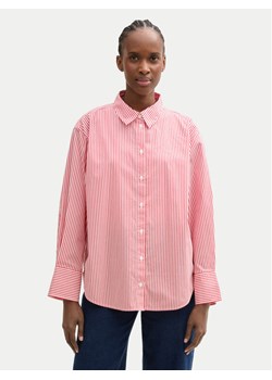 Tom Tailor Denim Koszula Striped loose-fit shirt 1040551 Czerwony Regular Fit ze sklepu MODIVO w kategorii Koszule damskie - zdjęcie 182744701
