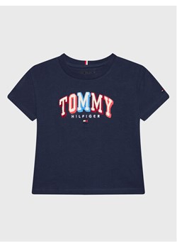 Tommy Hilfiger T-Shirt Chainstitch KB0KB07798 D Granatowy Regular Fit - id: 0000301917540 - marki Tommy Hilfiger - 182744750 Tommy Hilfiger T-Shirt Chainstitch KB0KB07798 D Granatowy Regular Fit ze sklepu MODIVO w kategorii T-shirty chłopięce - zdjęcie 182744750