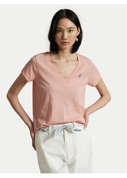 Polo Ralph Lauren T-Shirt 211902403008 Różowy Straight Fit ze sklepu MODIVO w kategorii Bluzki damskie - zdjęcie 182745343