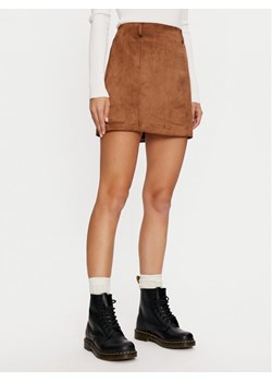 Gina Tricot Spódnica z imitacji skóry 24264 Brązowy Regular Fit ze sklepu MODIVO w kategorii Spódnice - zdjęcie 182745393