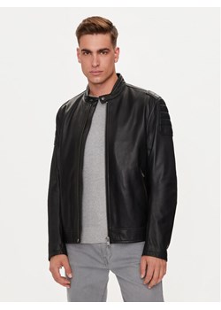 Boss Kurtka skórzana Jomoto 50518270 Czarny Regular Fit ze sklepu MODIVO w kategorii Kurtki męskie - zdjęcie 182745472