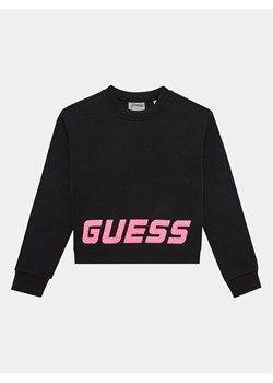 Guess Bluza J3YQ23FL03S Czarny Relaxed Fit ze sklepu MODIVO w kategorii Bluzy dziewczęce - zdjęcie 182745601