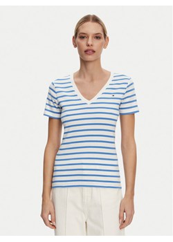 Tommy Hilfiger T-Shirt New Cody WW0WW40584 Niebieski Slim Fit ze sklepu MODIVO w kategorii Bluzki damskie - zdjęcie 182745752