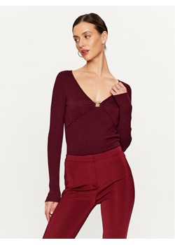 Pinko Sweter Giraffa 101846 A15S Bordowy Regular Fit ze sklepu MODIVO w kategorii Swetry damskie - zdjęcie 182745792
