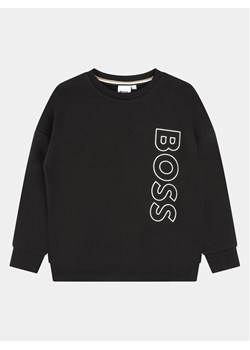 Boss Bluza J25Q13 S Czarny Regular Fit ze sklepu MODIVO w kategorii Bluzy chłopięce - zdjęcie 182745963