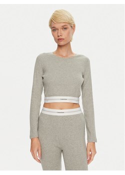 Calvin Klein Underwear Bluzka 000QS7217E Szary Slim Fit ze sklepu MODIVO w kategorii Bluzki damskie - zdjęcie 182746063
