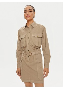 Pinko Sukienka koszulowa 102997 A1NF Beżowy Regular Fit ze sklepu MODIVO w kategorii Sukienki - zdjęcie 182746444