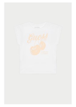 Guess T-Shirt J5GI00 K6YW4 Biały Regular Fit ze sklepu MODIVO w kategorii Bluzki dziewczęce - zdjęcie 182746553