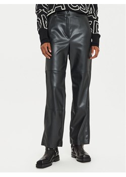 Max Mara Leisure Spodnie z imitacji skóry Struzzo 2426786098 Czarny Straight Fit ze sklepu MODIVO w kategorii Spodnie damskie - zdjęcie 182746703