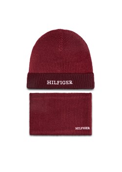 Tommy Hilfiger Komplet czapka i komin AU0AU01938 Czerwony ze sklepu MODIVO w kategorii Czapki dziecięce - zdjęcie 182746913