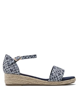 Tommy Hilfiger Espadryle Rope Wedge Sandal Denim T3A7-32776-0048 S Błękitny ze sklepu MODIVO w kategorii Espadryle damskie - zdjęcie 182747143