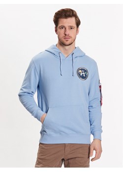 Alpha Industries Bluza Apollo Mission 106338 Niebieski Regular Fit ze sklepu MODIVO w kategorii Bluzy męskie - zdjęcie 182747161