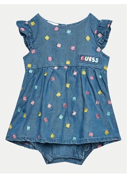 Guess Sukienka codzienna S4GG17 WFBS0 Granatowy Regular Fit ze sklepu MODIVO w kategorii Sukienki niemowlęce - zdjęcie 182747163