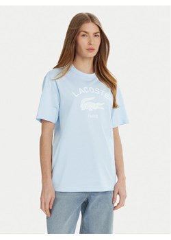 Lacoste T-Shirt TH2733 Błękitny Regular Fit ze sklepu MODIVO w kategorii Bluzki damskie - zdjęcie 182747172