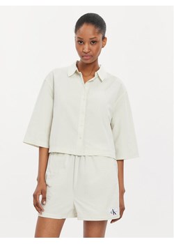 Calvin Klein Jeans Koszula J20J223426 Écru Relaxed Fit ze sklepu MODIVO w kategorii Koszule damskie - zdjęcie 182747214
