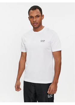 EA7 Emporio Armani T-Shirt 8NPT18 PJ02Z 1100 Biały Regular Fit ze sklepu MODIVO w kategorii T-shirty męskie - zdjęcie 182747313