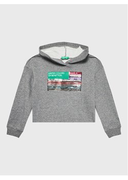 United Colors Of Benetton Bluza 35TMC201N Szary Relaxed Fit ze sklepu MODIVO w kategorii Bluzy dziewczęce - zdjęcie 182747621