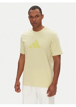 adidas T-Shirt Future Icons 3 Bar Logo JD4920 Żółty Regular Fit ze sklepu MODIVO w kategorii T-shirty męskie - zdjęcie 182747663