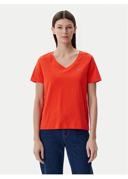 Gant T-Shirt Shield 4200750 Pomarańczowy Regular Fit ze sklepu MODIVO w kategorii Bluzki damskie - zdjęcie 182747944
